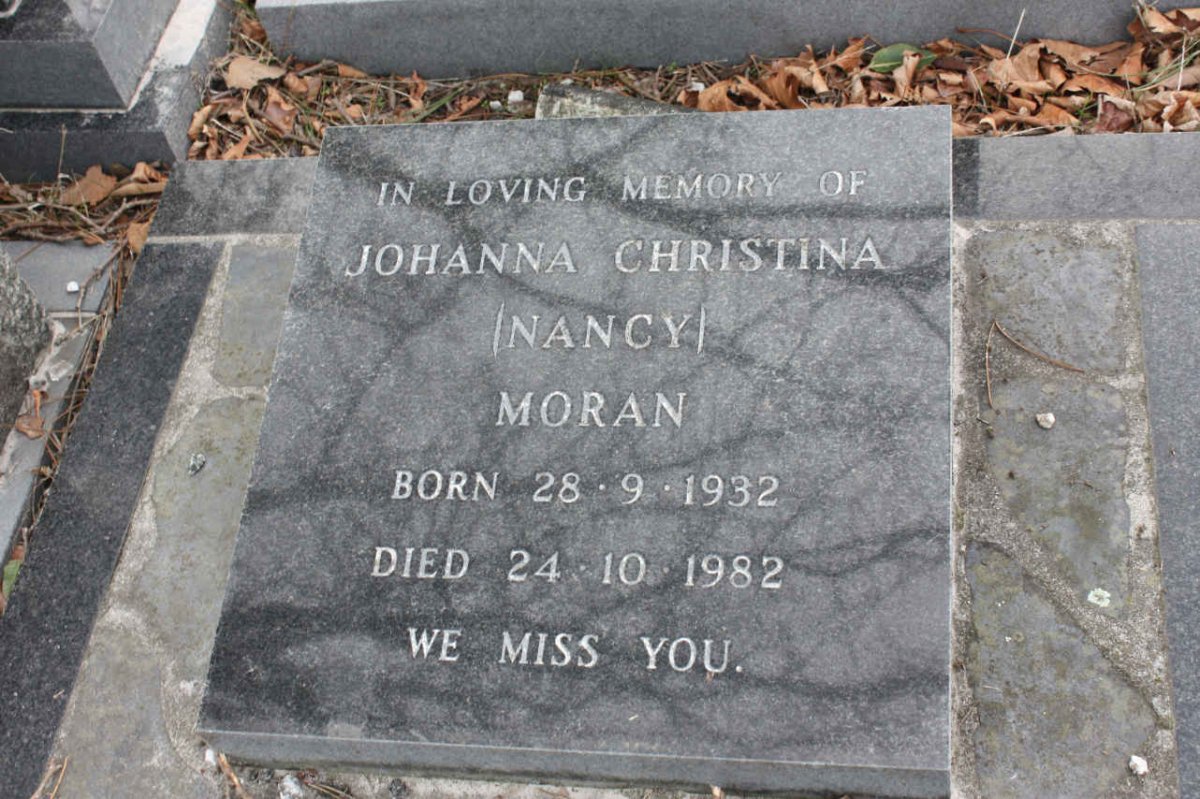 MORAN Johanna Christina 1932-1982