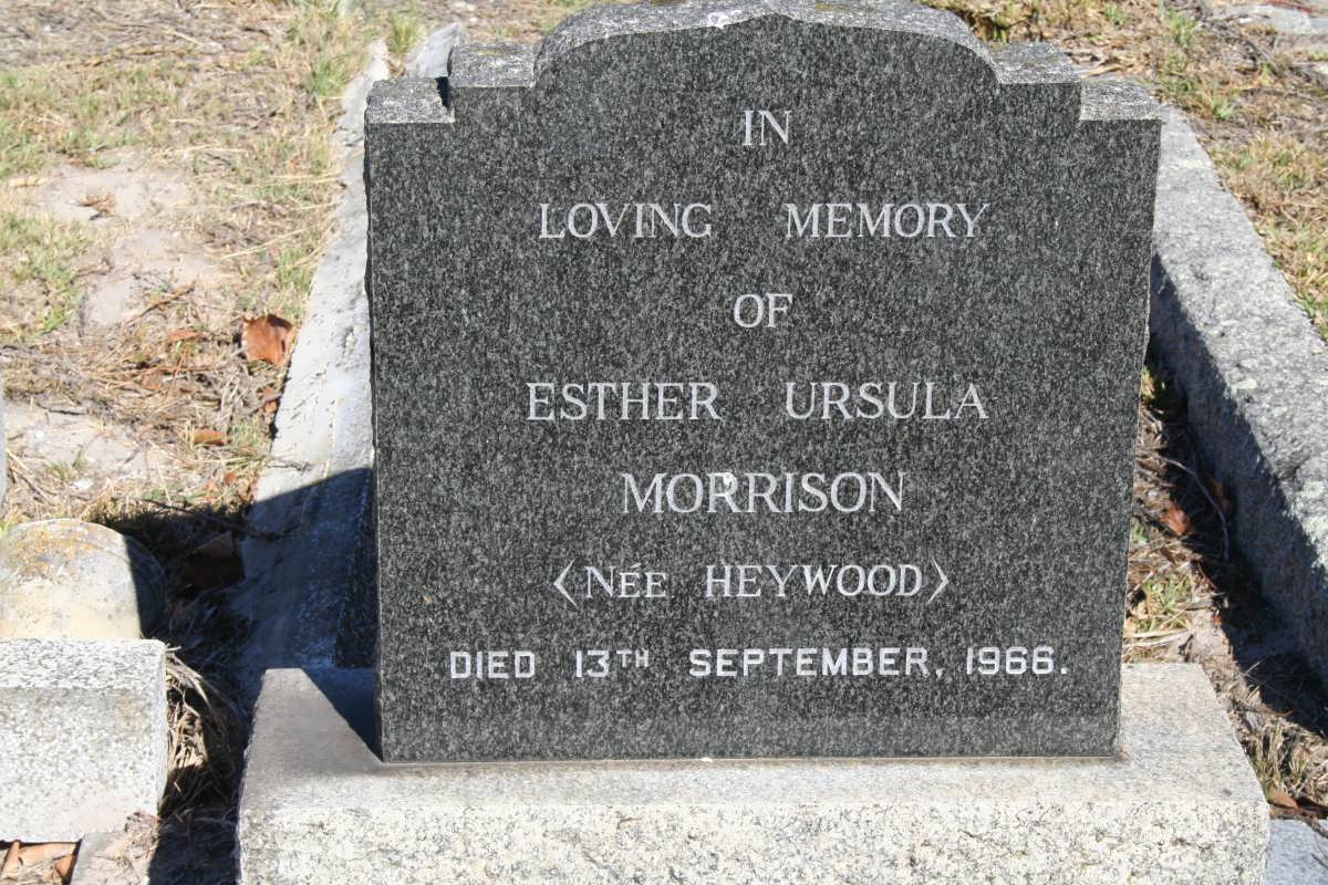 MORRISON Esther Ursula nee HEYWOOD -1966