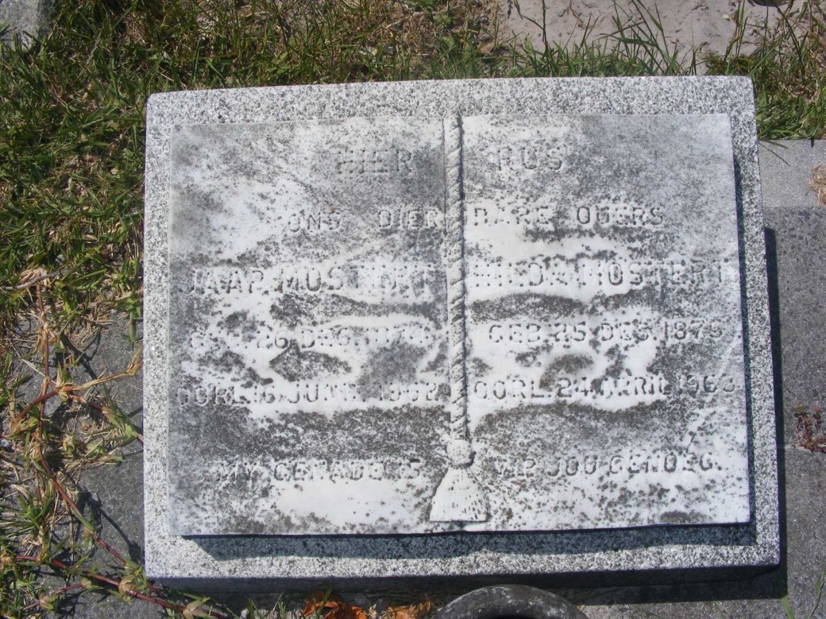 MOSTERT Jaap 1874-1962 & Hilda 1875-1963