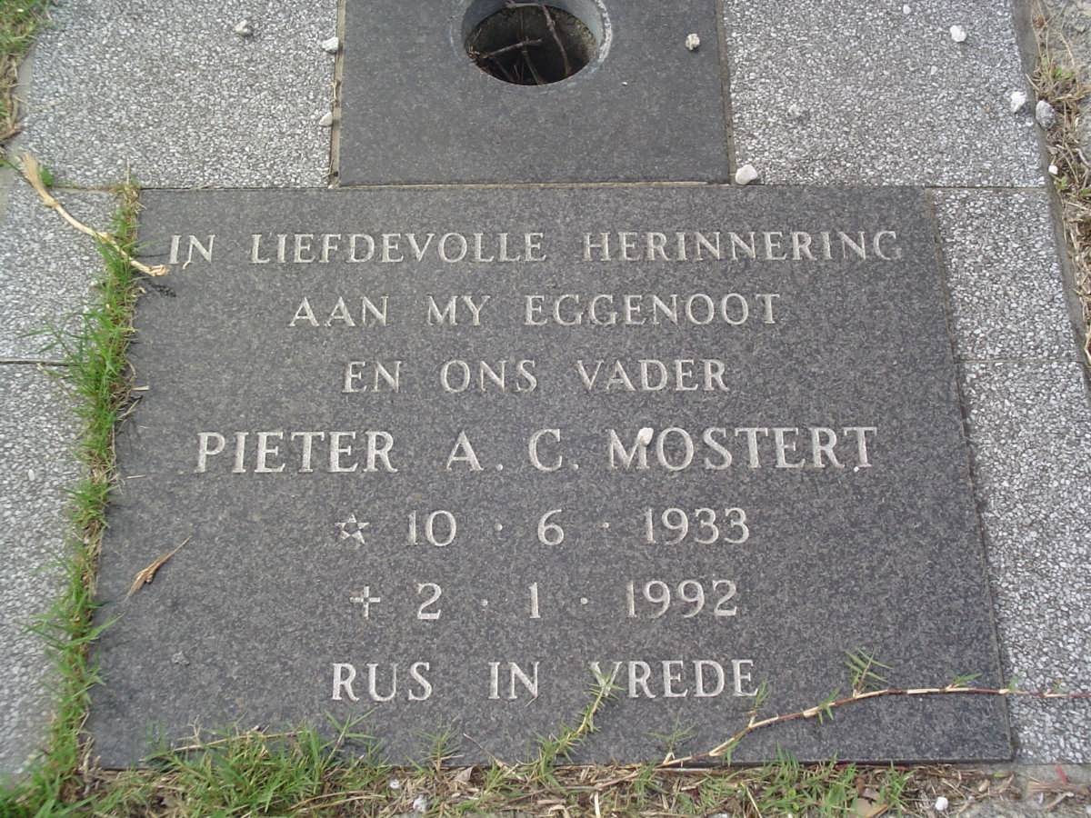 MOSTERT Pieter A.C. 1933-1992