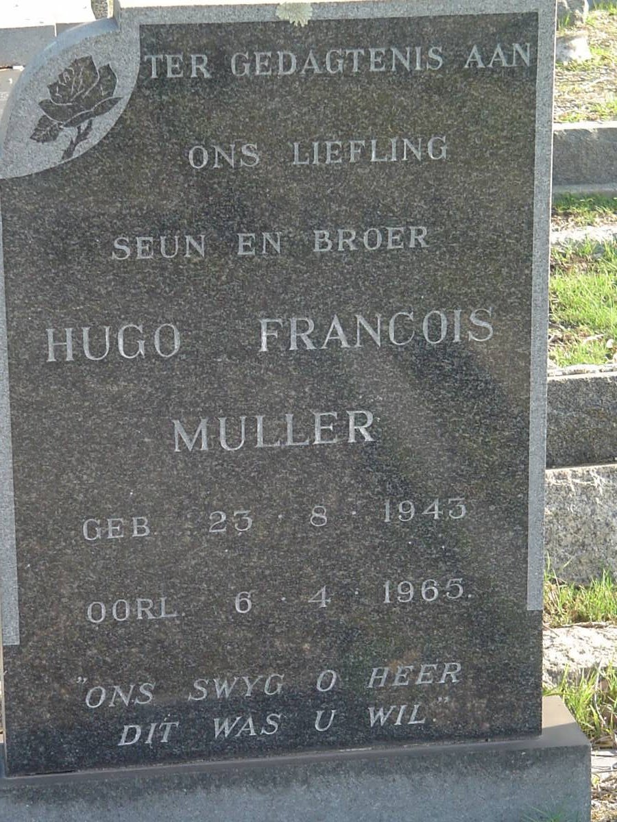 MULLER Hugo Francois 1943-1965