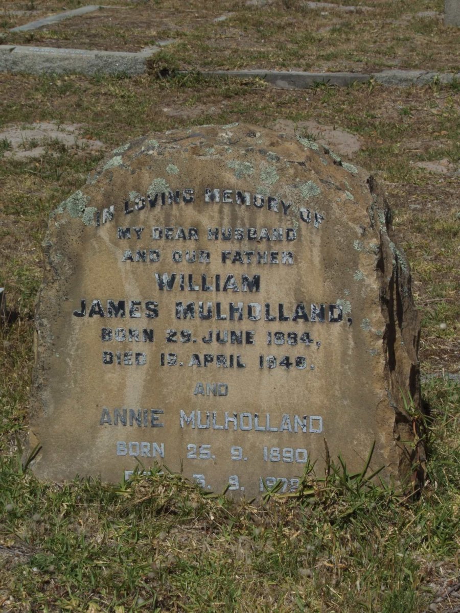 MULHOLLAND William James 1884-1946 &amp; Annie 1890-197?