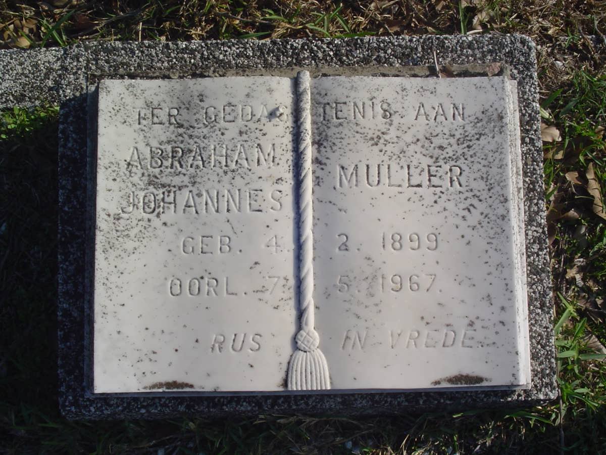 MULLER Abraham Johannes 1899-1967