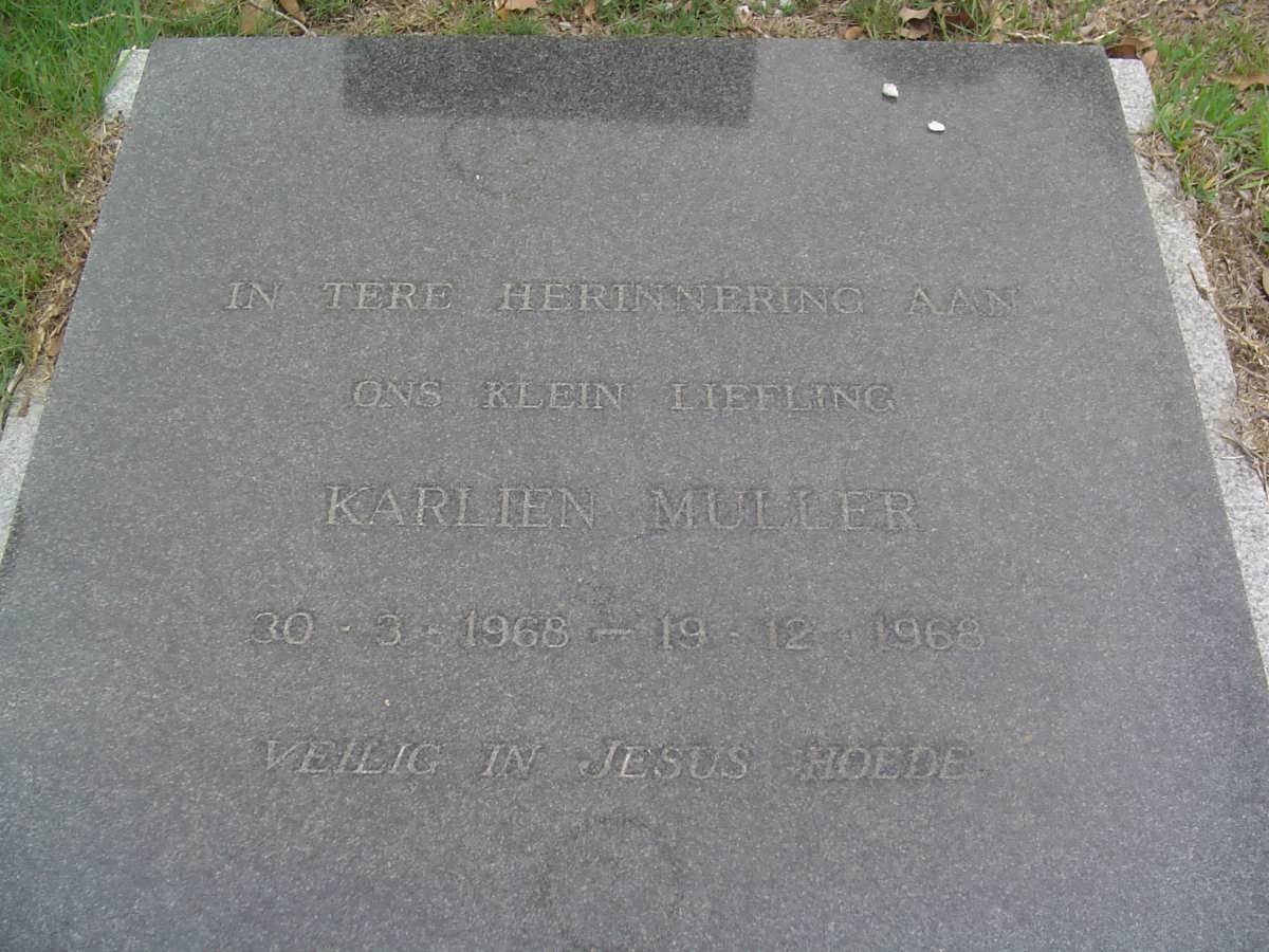 MULLER Karlien 1968-1968