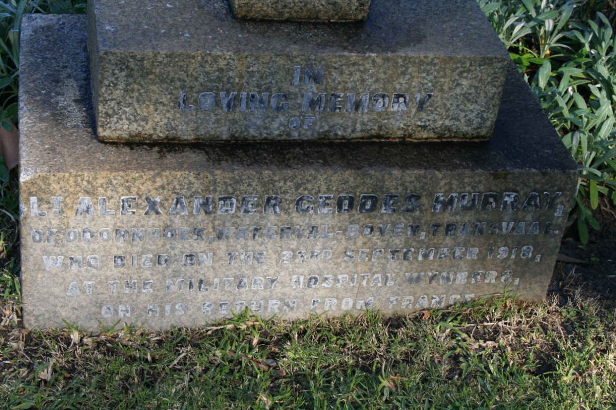 MURRAY Alexander Geddes -1918