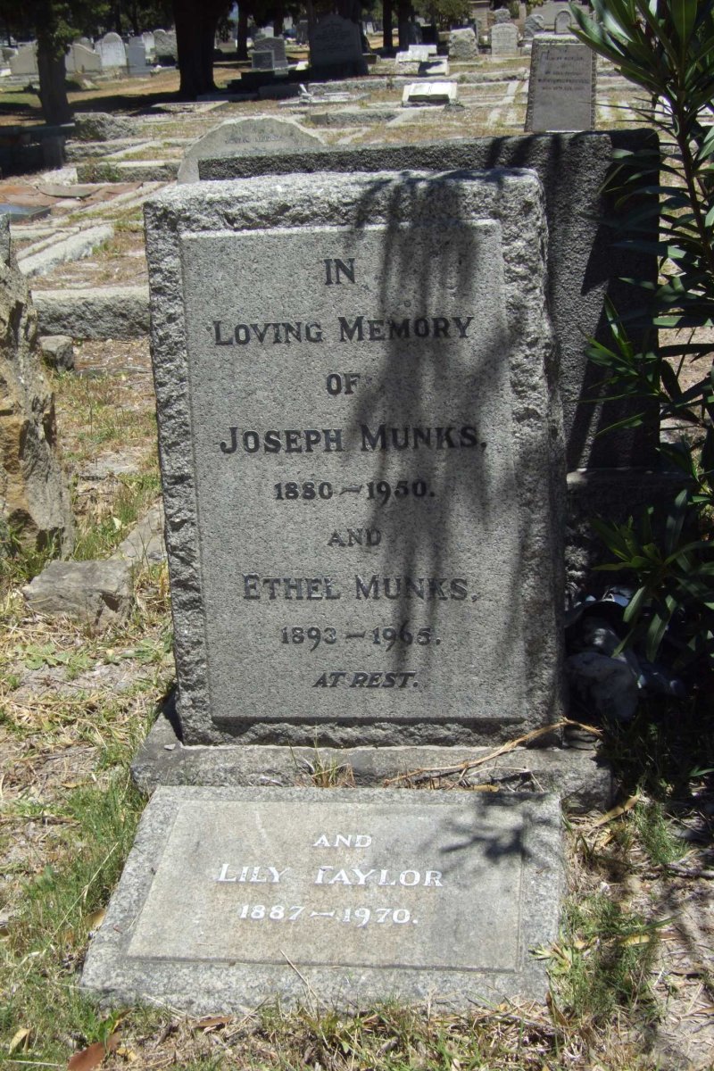 MUNKS Joseph 1880-1950 &amp; Ethel 1893-1965 :: TAYLOR Lily 1887-1970