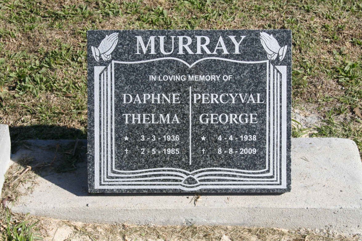 MURRAY Percyval George 1938-2009 &amp; Daphne Thelma 1936-1985