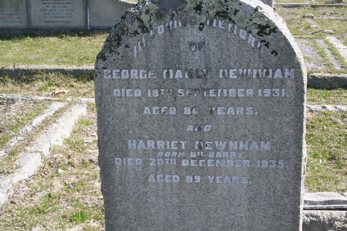 NEWNHAM George Manley -1931 &amp; Harriet  DU BARRY -1935