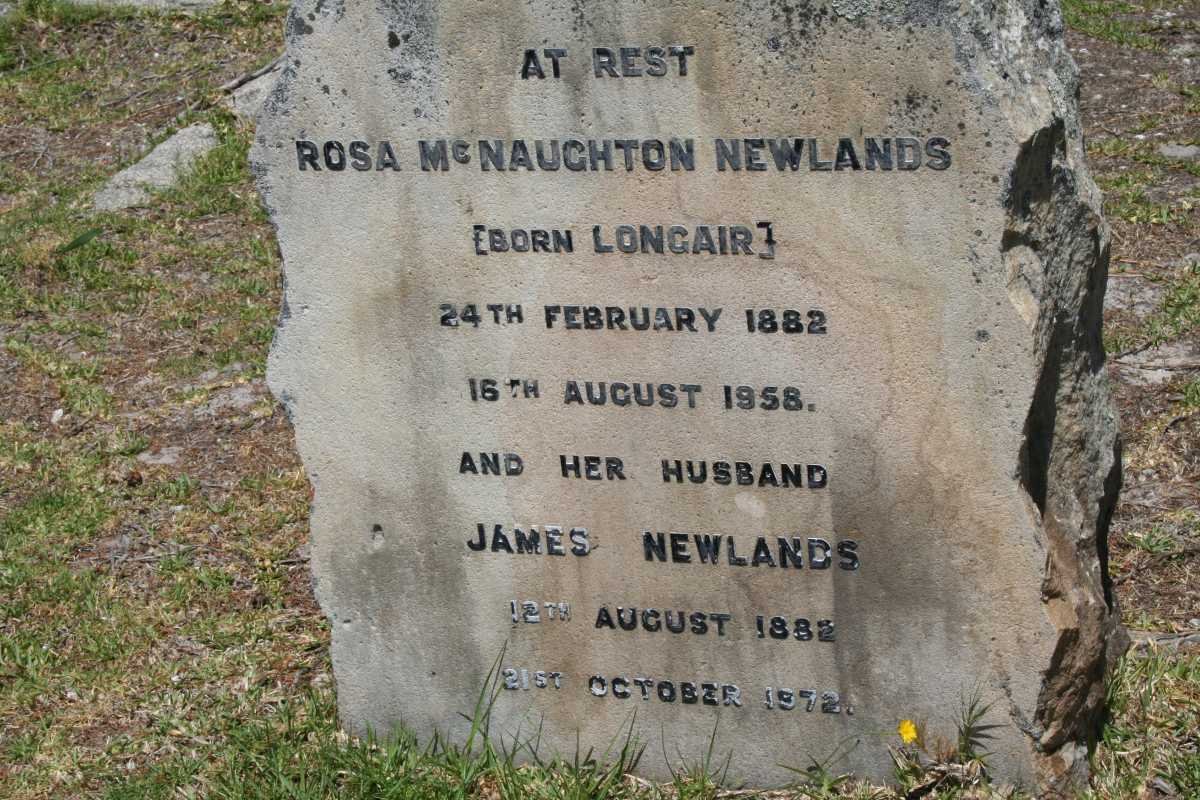 NEWLANDS James 1882-1972 &amp; Rosa McNaughton nee LONGAIR 1882-1958