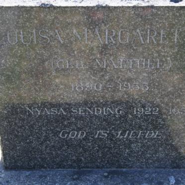NEL Louisa Margaret nee MATTHEE 1890-1955