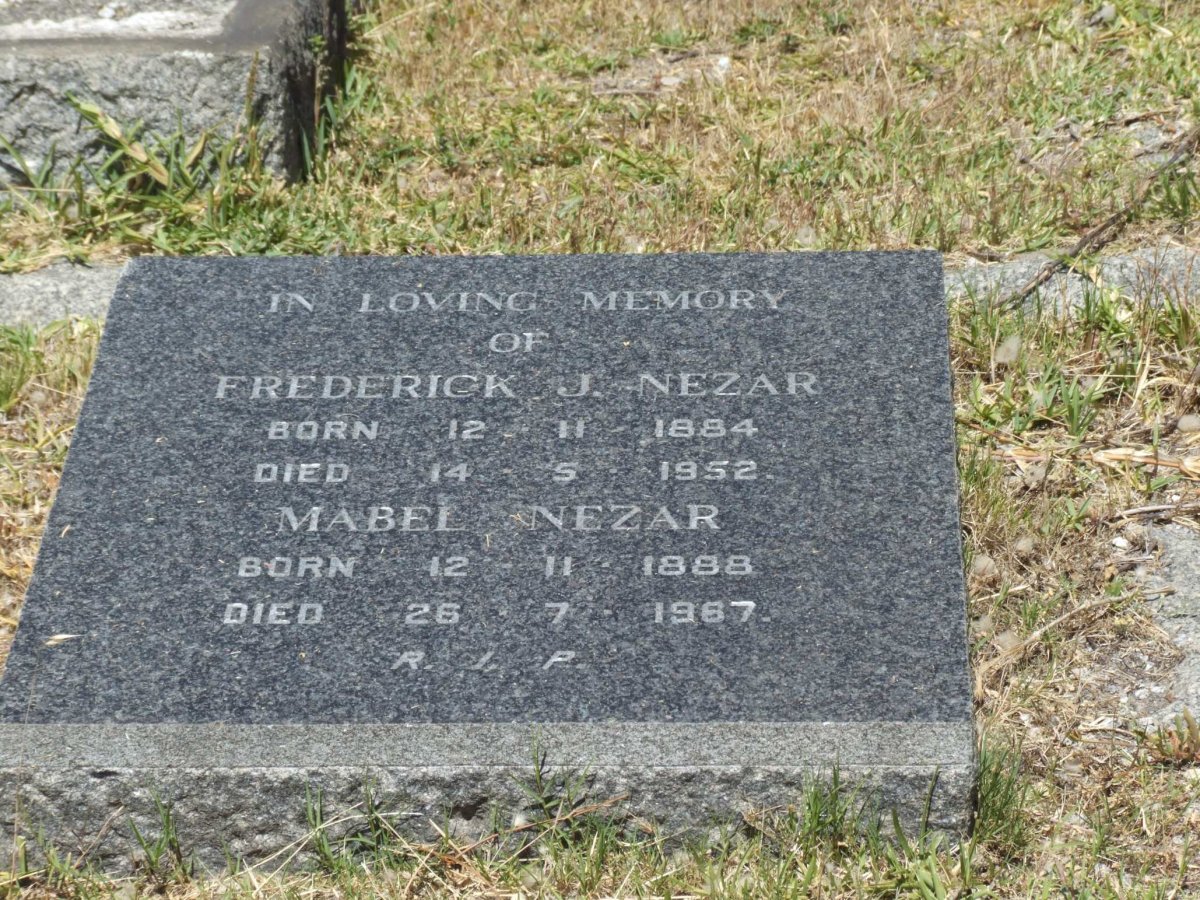 NEZAR Frederick J. 1884-1952 &amp; Mabel 1888-1967