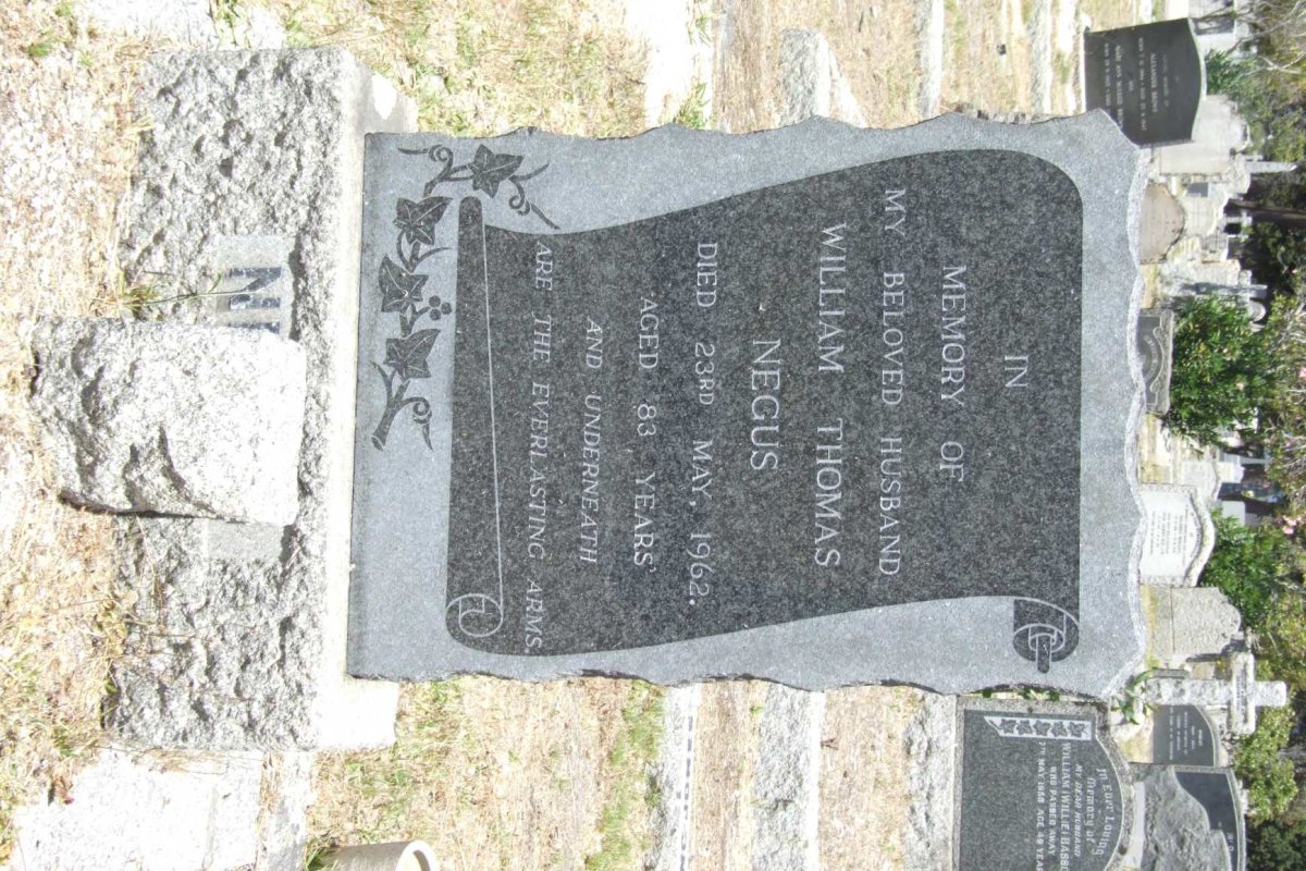 NEGUS William Thomas -1962
