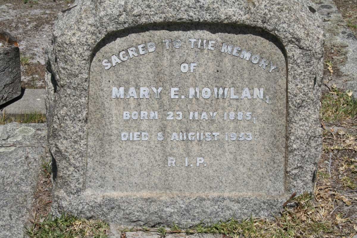 NOWLAN Mary E. 1885-1953