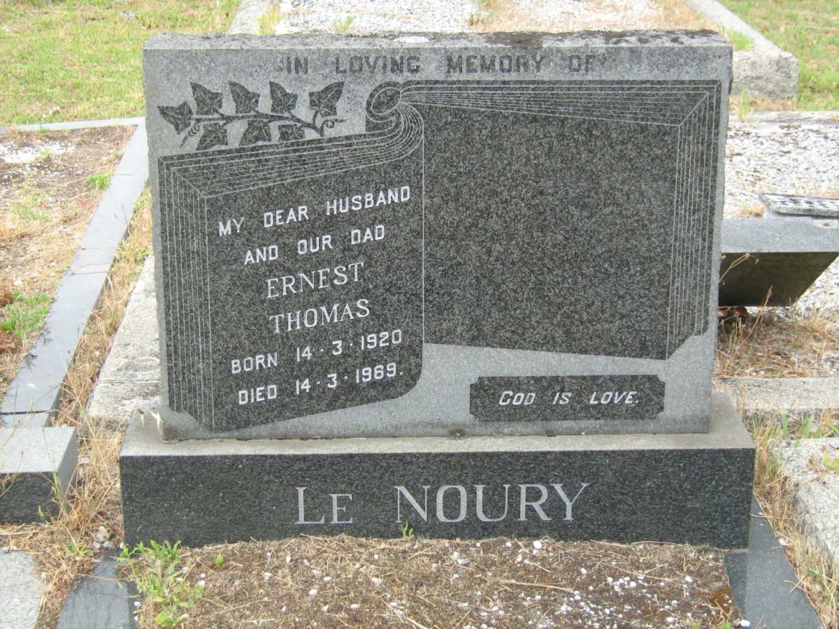 NOURY Ernest Thomas, le 1920-1969