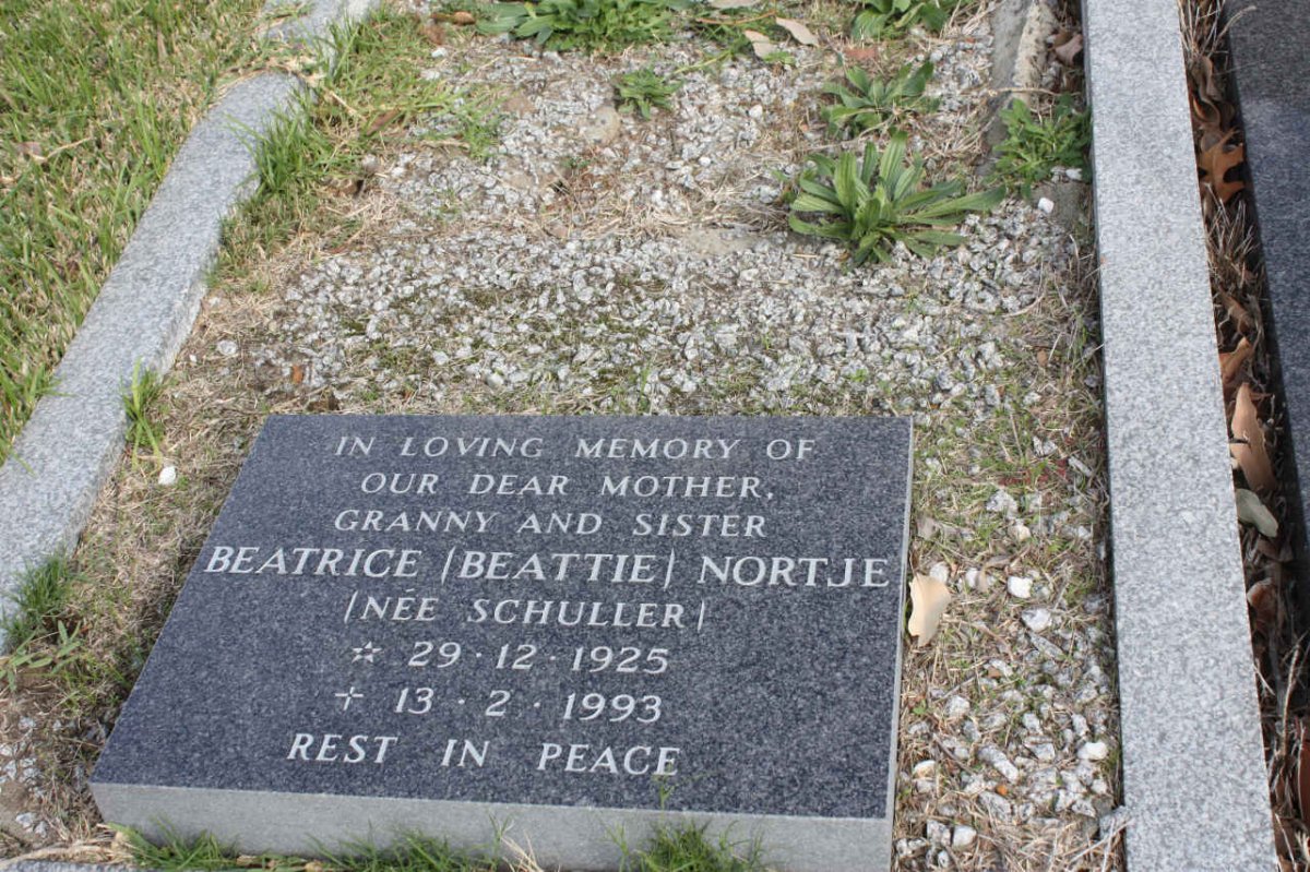 NORTJE Beatrice nee SCHULLER 1925-1993