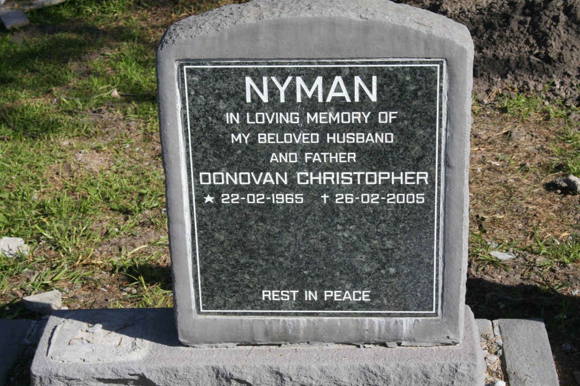 NYMAN Donovan Christopher 1965-2005