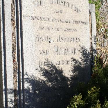 NIEKERK Maria Jacomina, van nee AUBSCHER 1877-19??