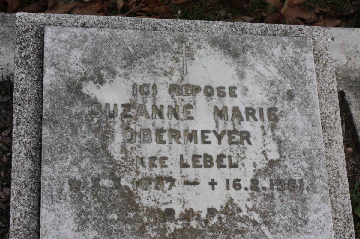 OBERMEYER Suzanne Marie nee LEBEL 1897-1961