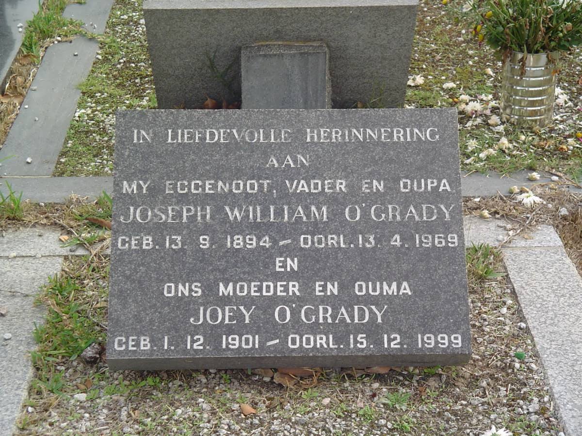 O'GRADY Joseph William 1894-1969 &amp; Joey 1901-1999
