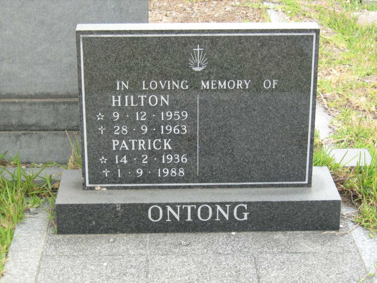 ONTONG Patrick 1936-1988 :: ONTONG Hilton 1959-1963 
