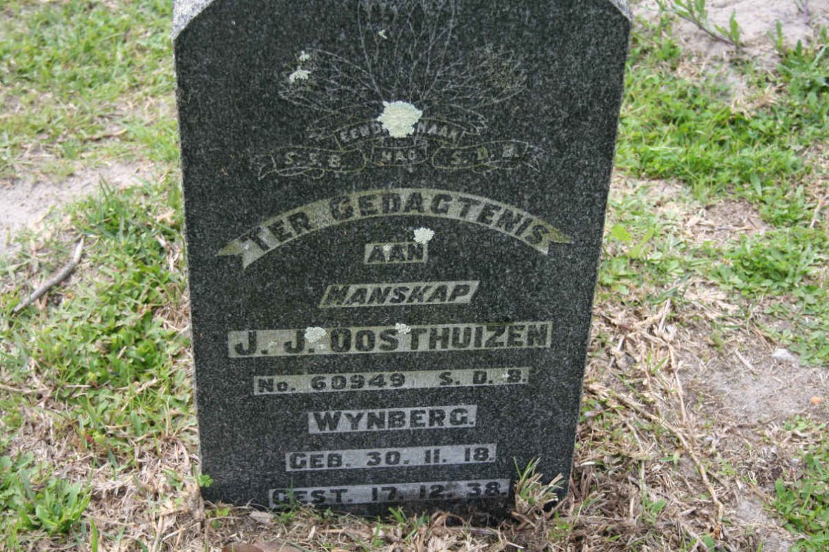OOSTHUIZEN J.J. 1918-1938