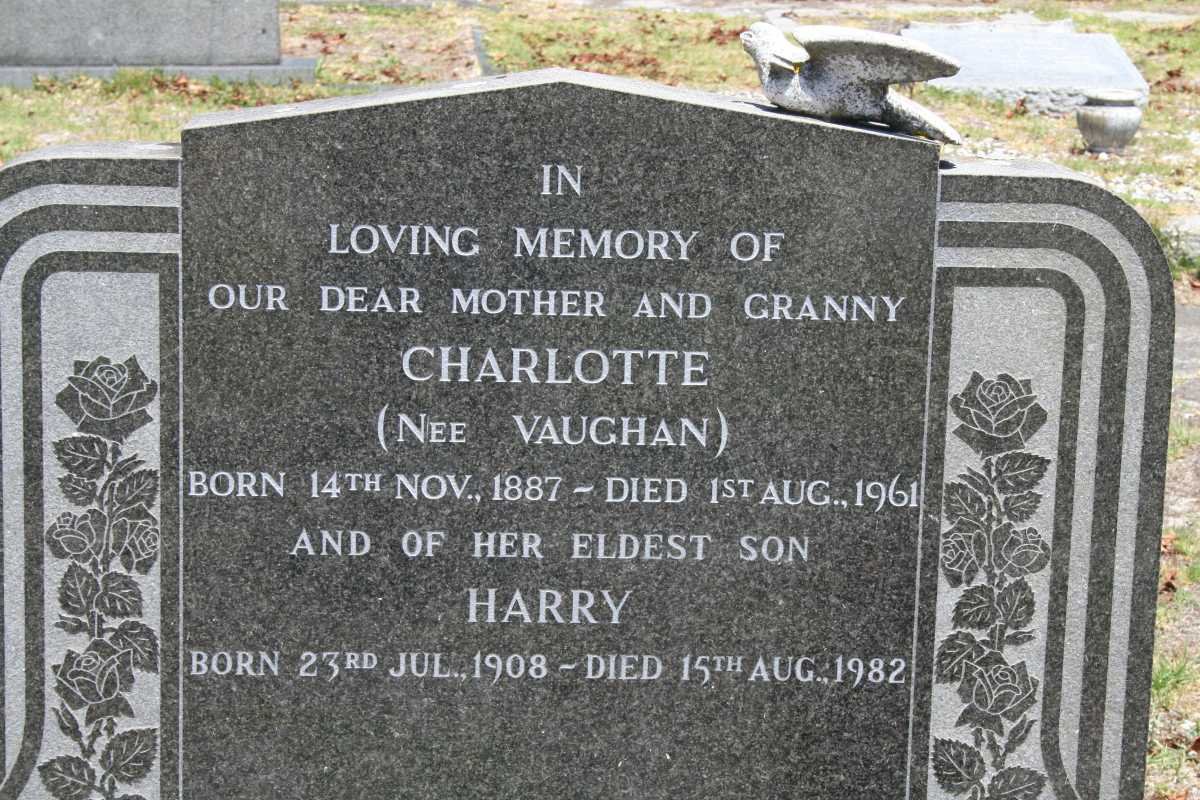 PAINE Charlotte nee VAUGHAN 1887-1961 :: PAINE Harry 1908-1982