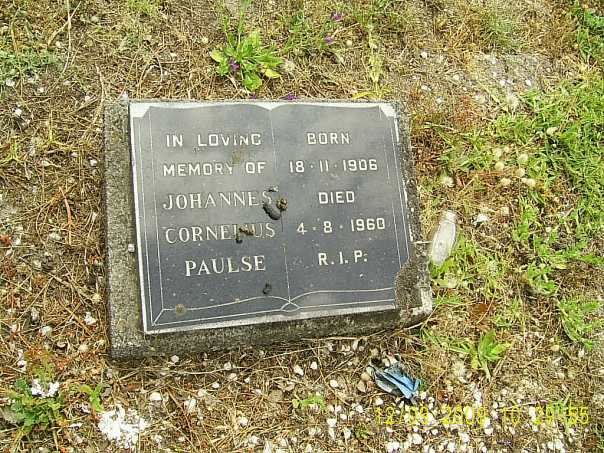 PAULSE Johannes Cornelius 1906-1960