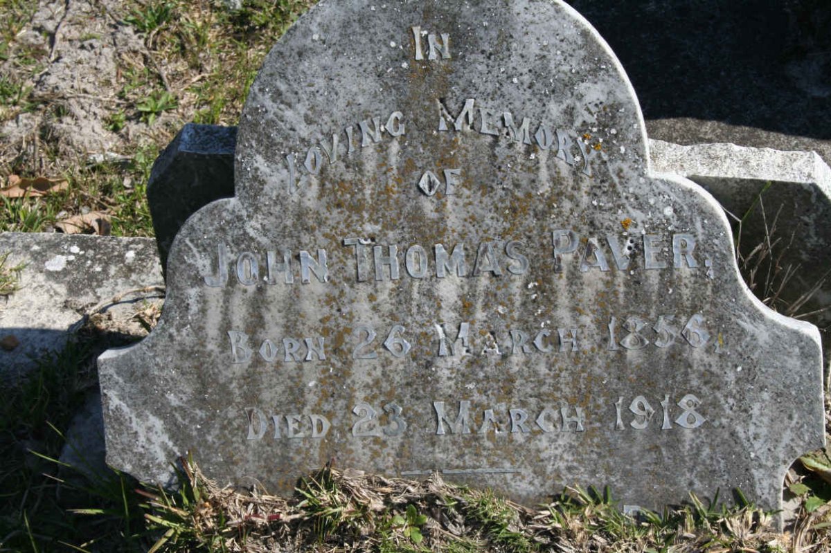 PAVER John Thomas 1856-1918