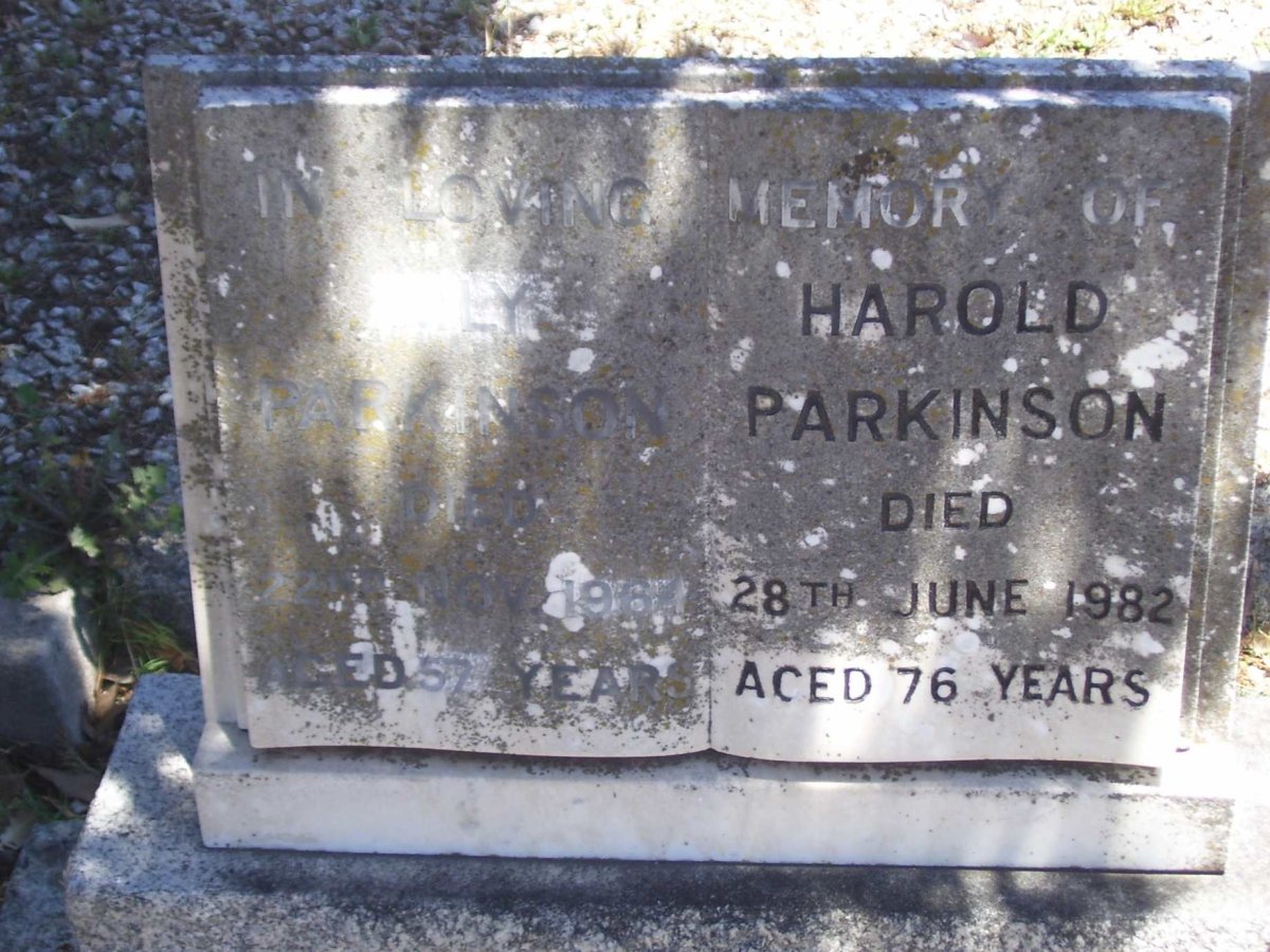 PARKINSON Harold -1982 &amp; ?ly -1964