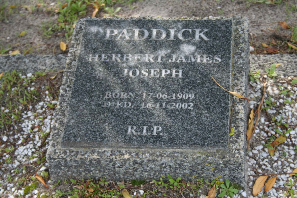 PADDICK Herbert James Joseph 1909-2002
