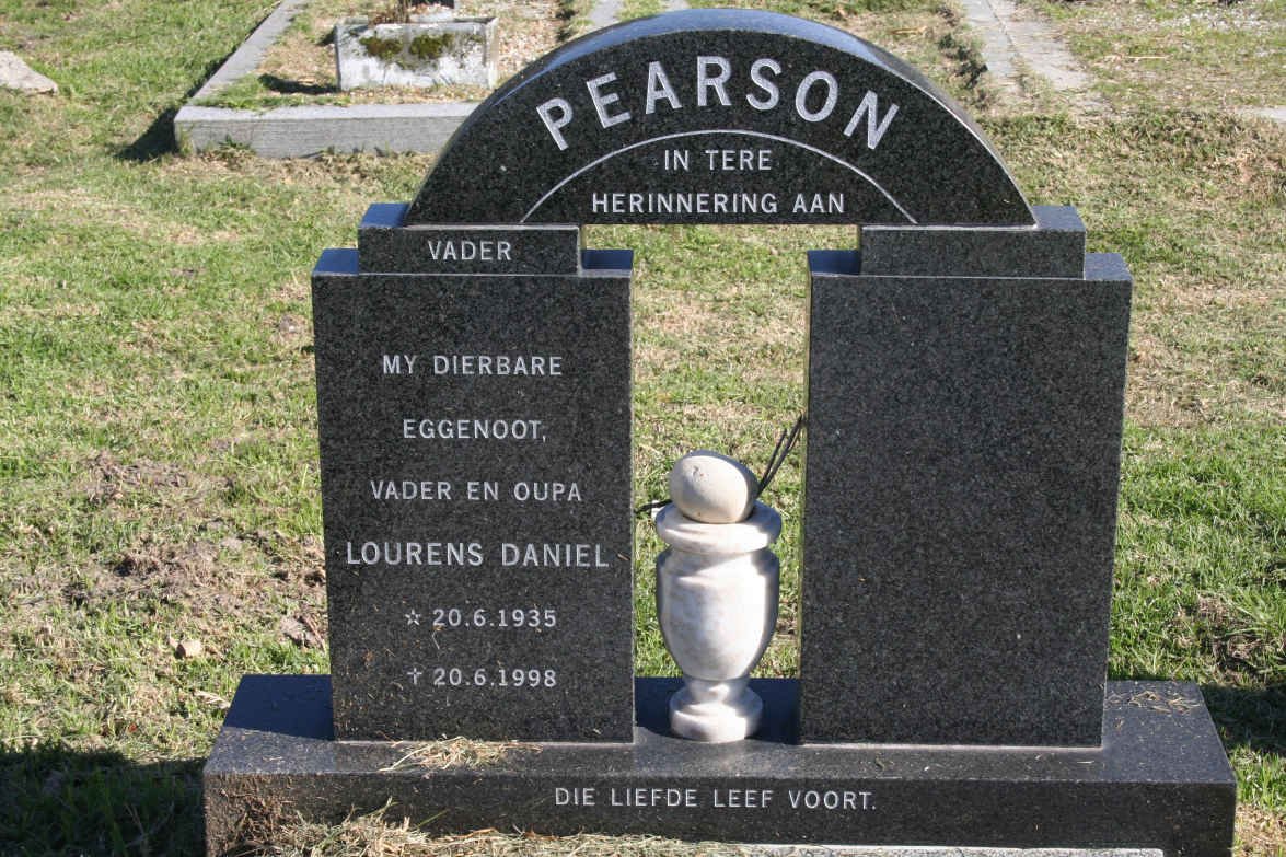 PEARSON Lourens Daniel 1935-1998
