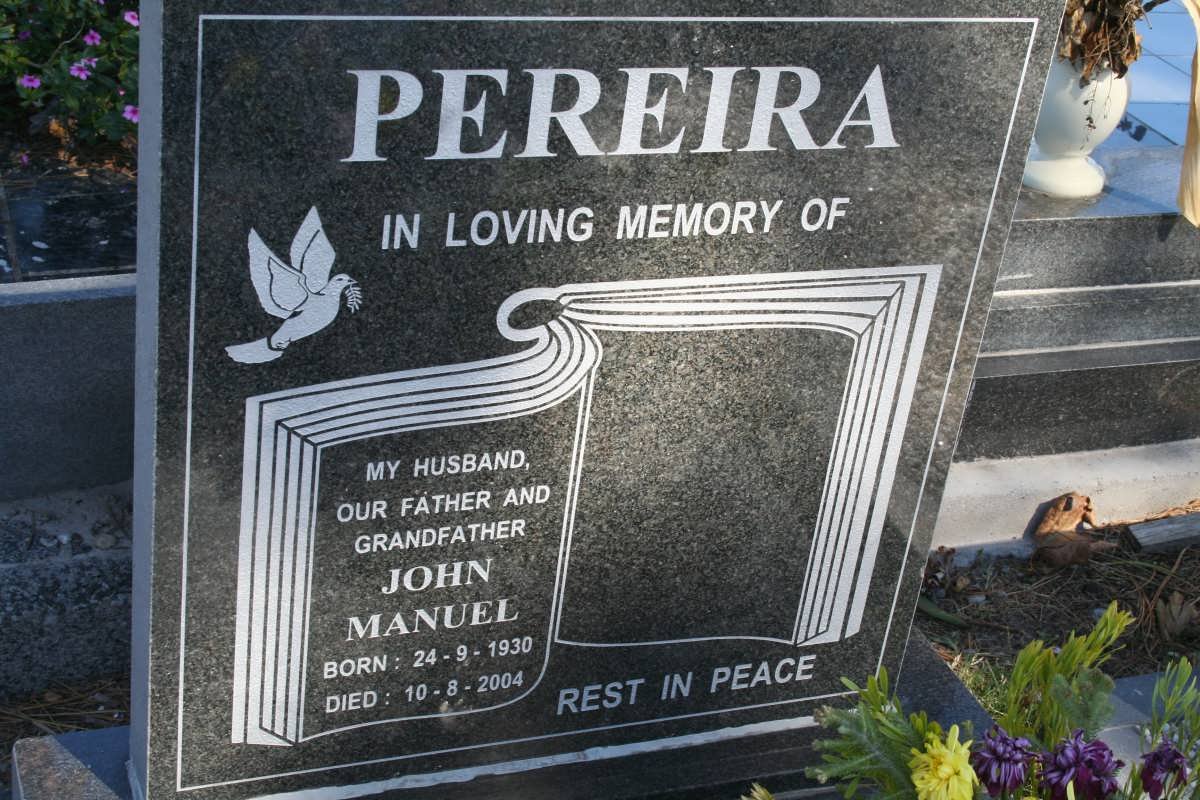 PEREIRA John Manuel 1930-2004