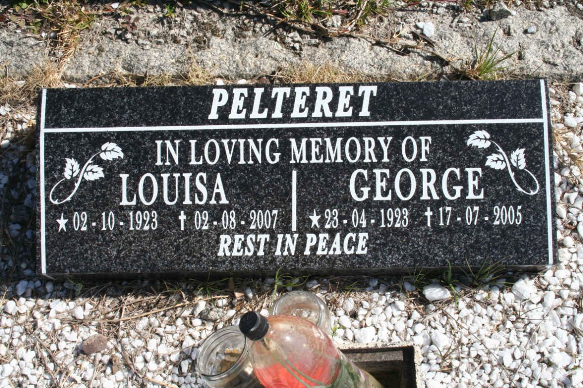 PELTERET George 1923-2005 &amp; Louisa 1923-2007