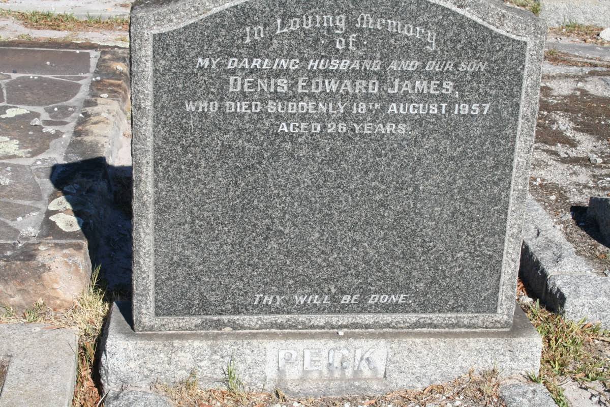 PECK Denis Edward James -1957