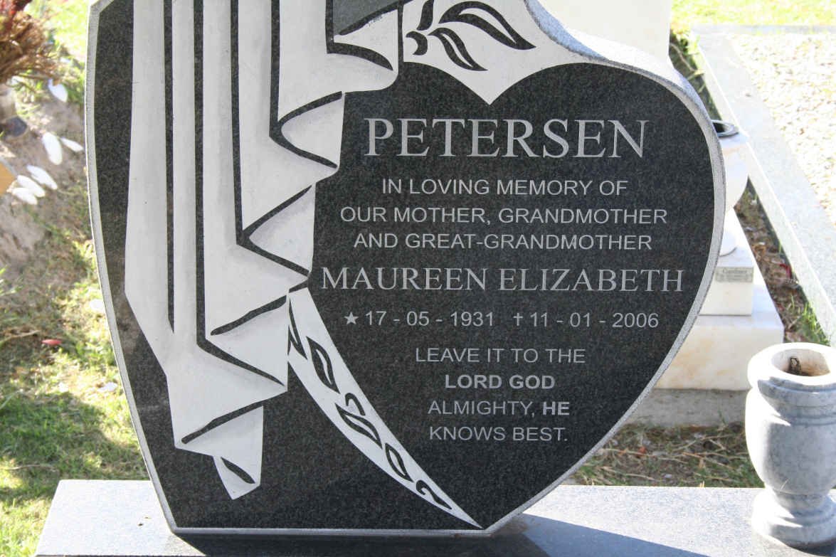 PETERSEN Maureen Elizabeth 1931-2006