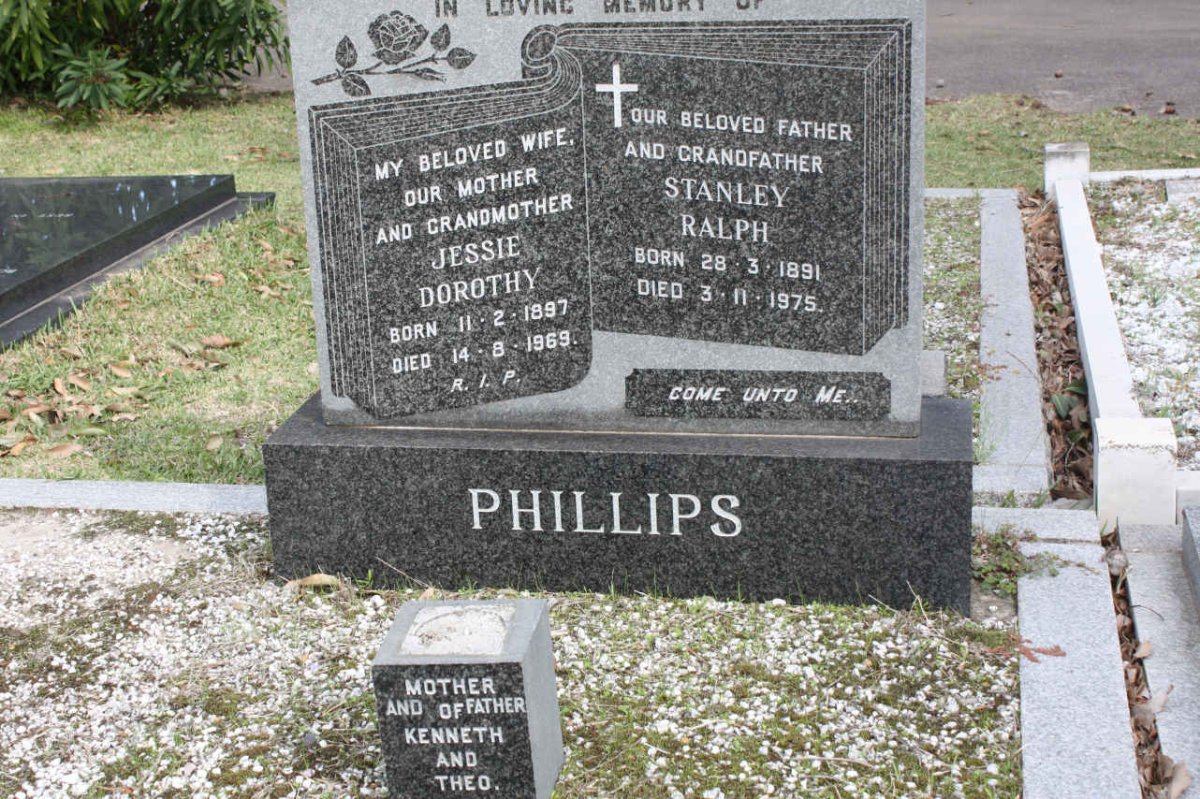 PHILLIPS Stanley Ralph 1891-1975 &amp; Jessie Dorothy 1897-1969