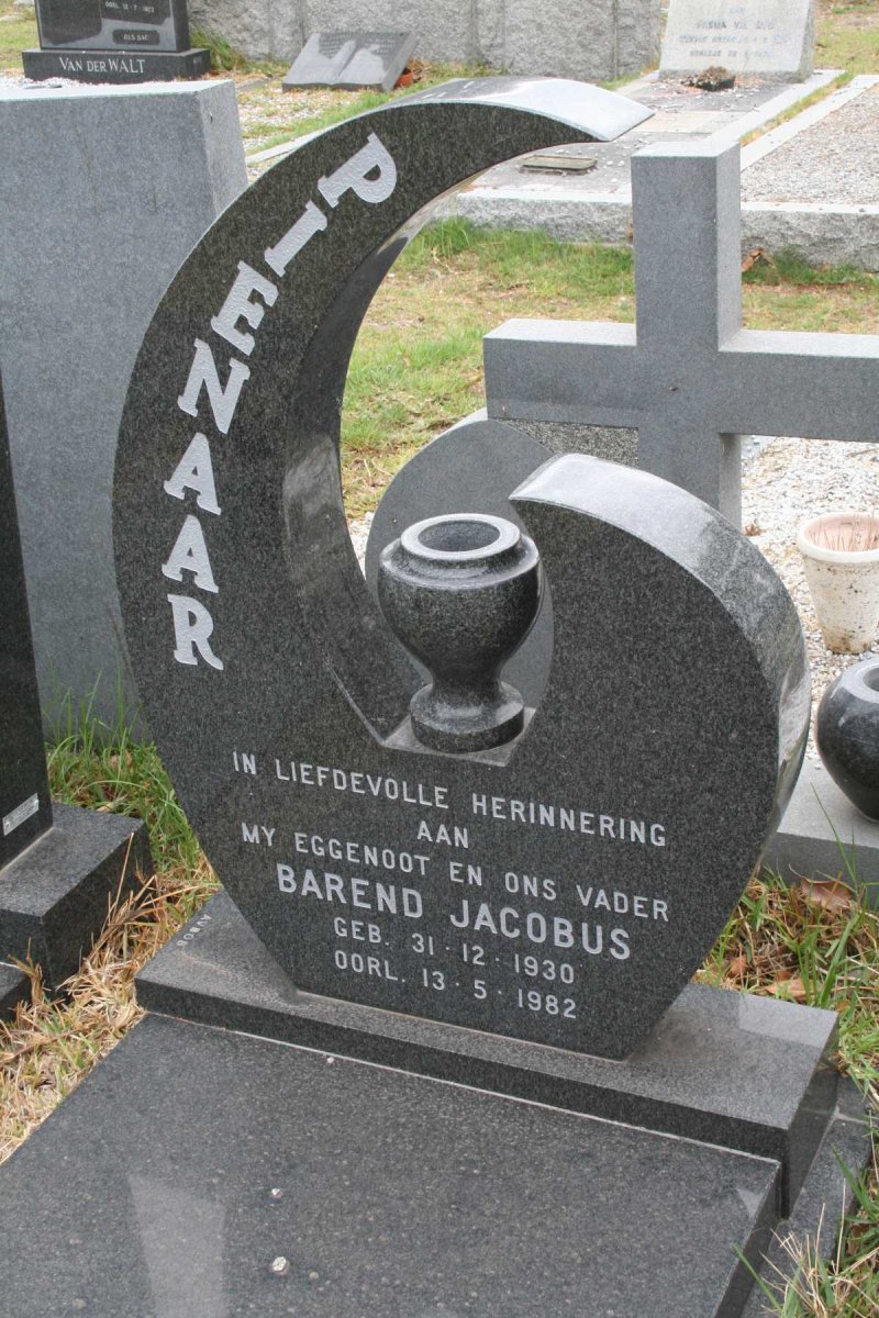 PIENAAR Barend Jacobus 1930-1982