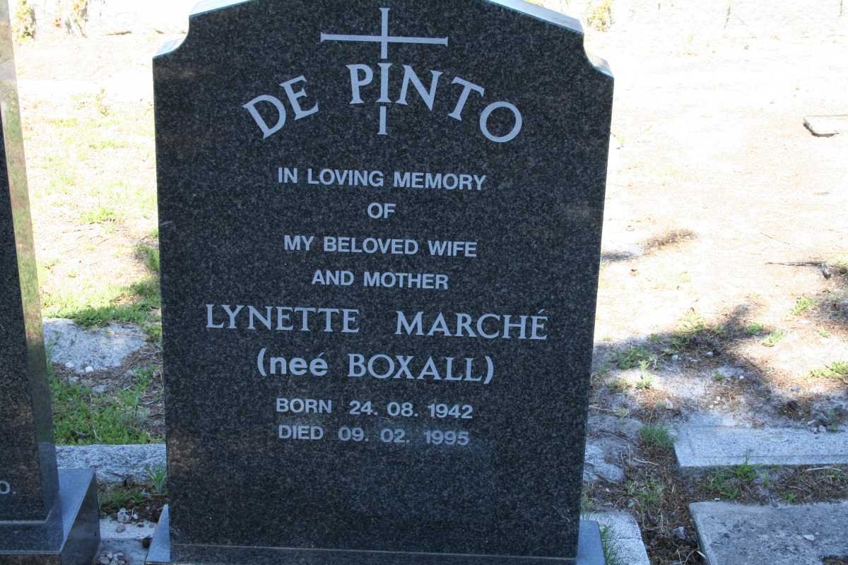 PINTO Lynette Marché, de nee BOXALL 1942-1995
