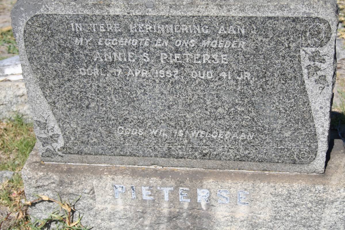 PIETERSE Annie S. -1952