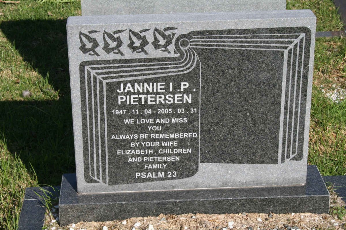 PIETERSEN Jannie I.P. 1947-2005