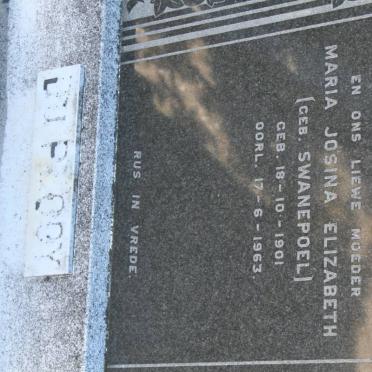 PLOOY Maria Josina Elizabeth, du nee SWANEPOEL 1901-1963