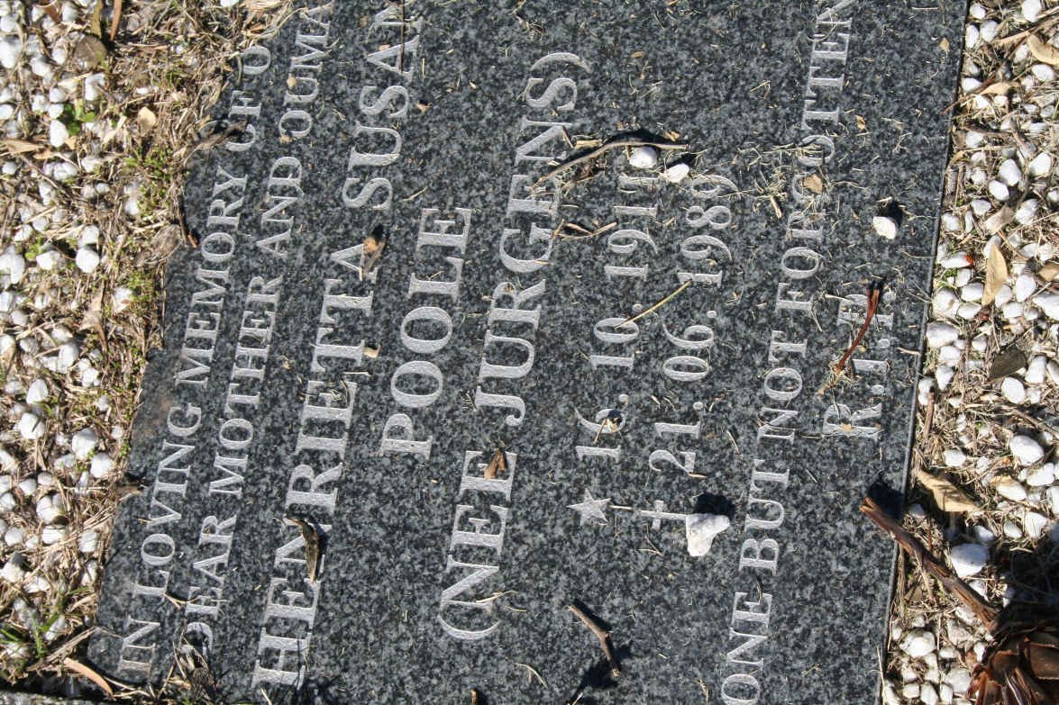 POOLE Henrietta Susan? nee JURGENS 1911-1989