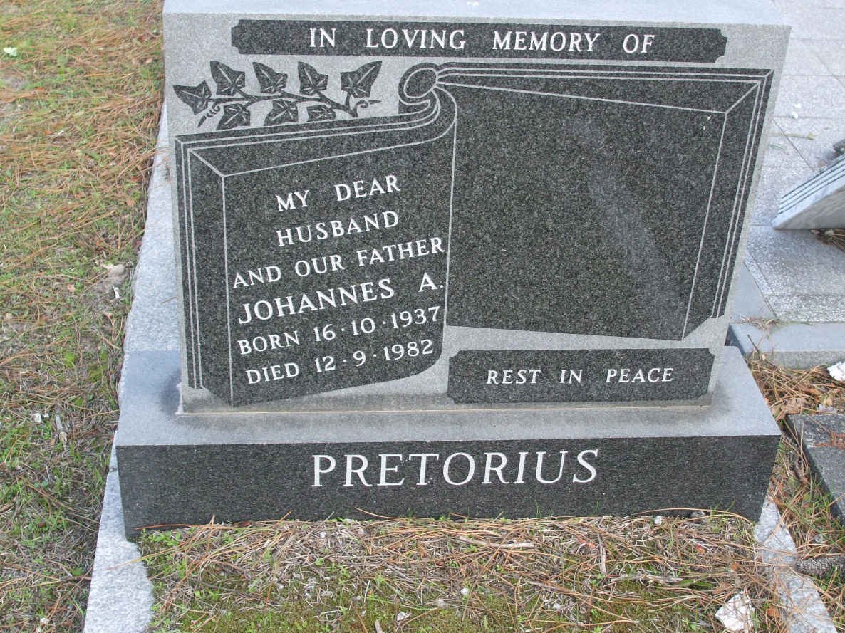 PRETORIUS Johannes A. 1937-1982