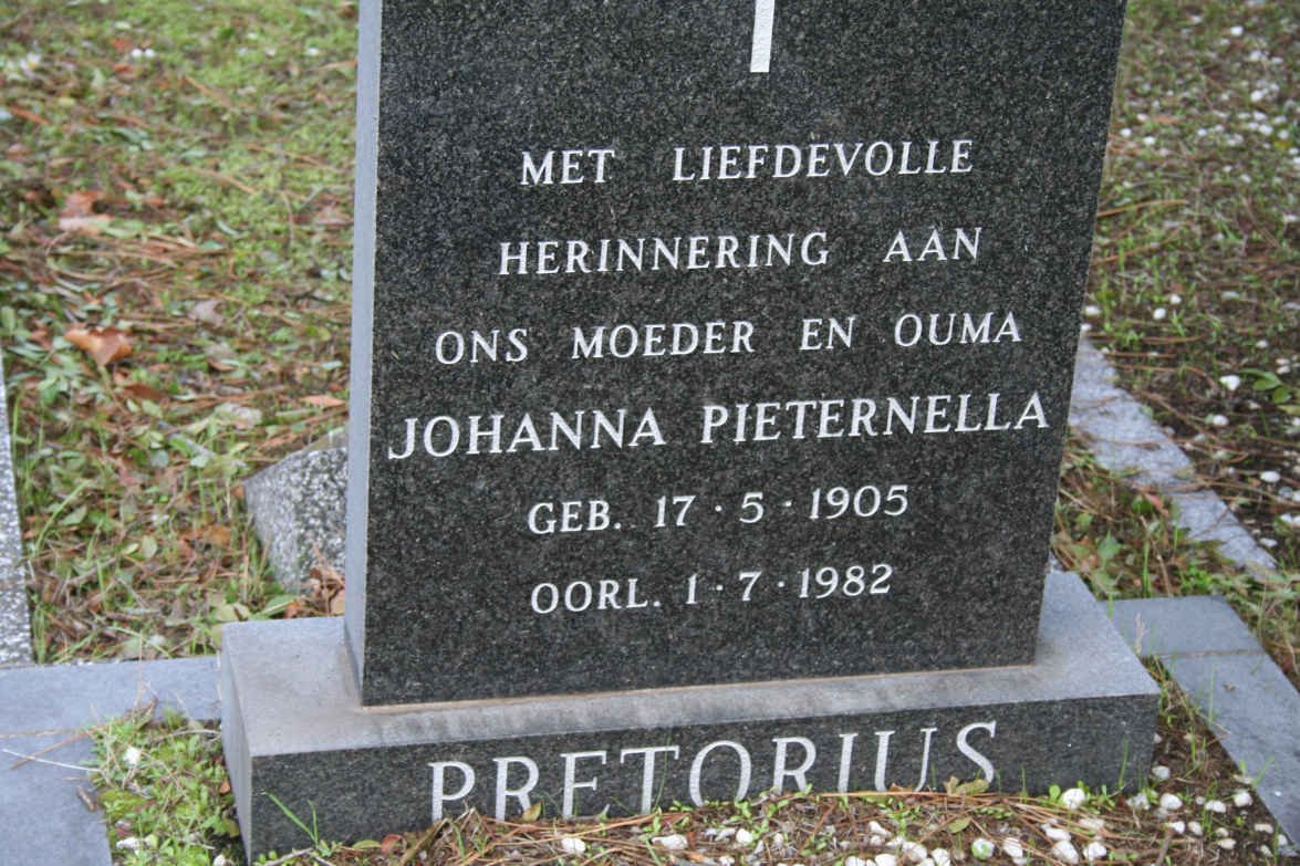 PRETORIUS Johanna Pieternella 1905-1982