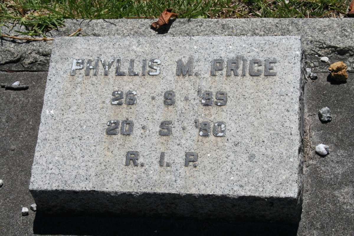 PRICE Phyllis M. 1889-1980