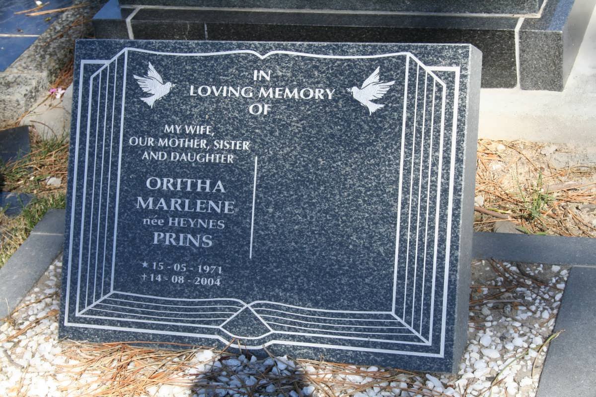 PRINS Oritha Marlene nee HEYNES 1971-2004