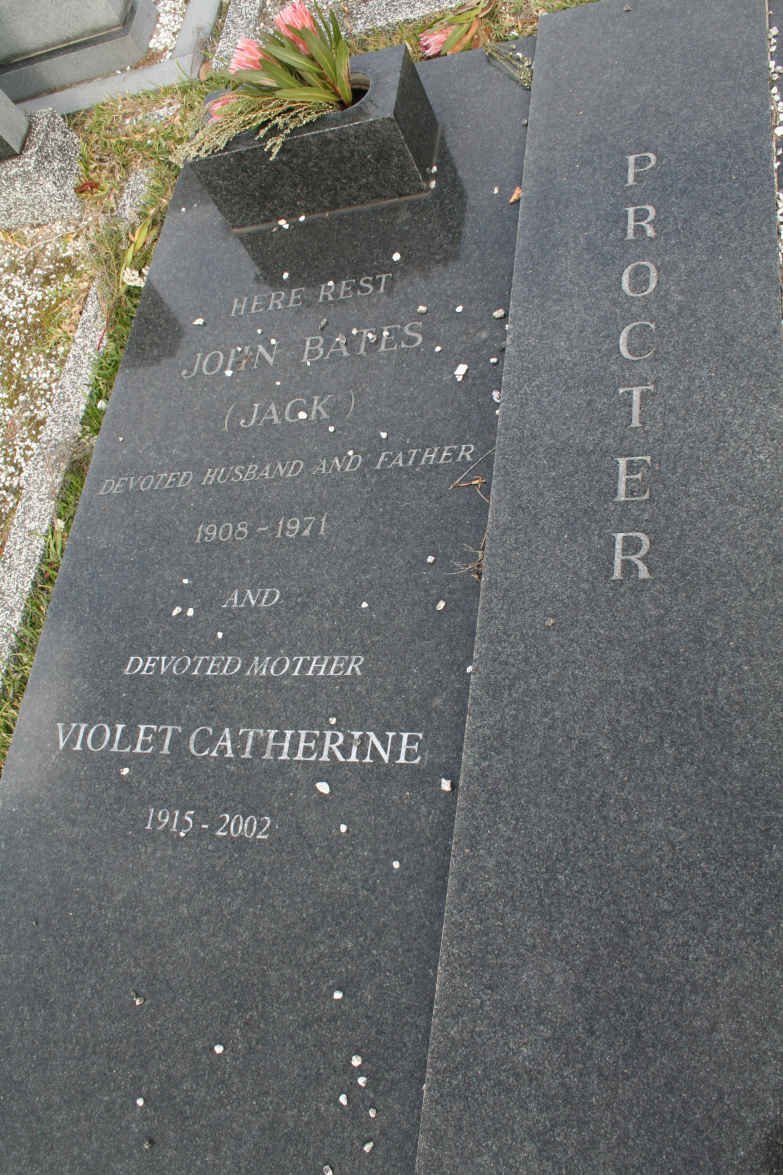PROCTER John Bates 1908-1971 &amp; Violet Catherine 1915-2002