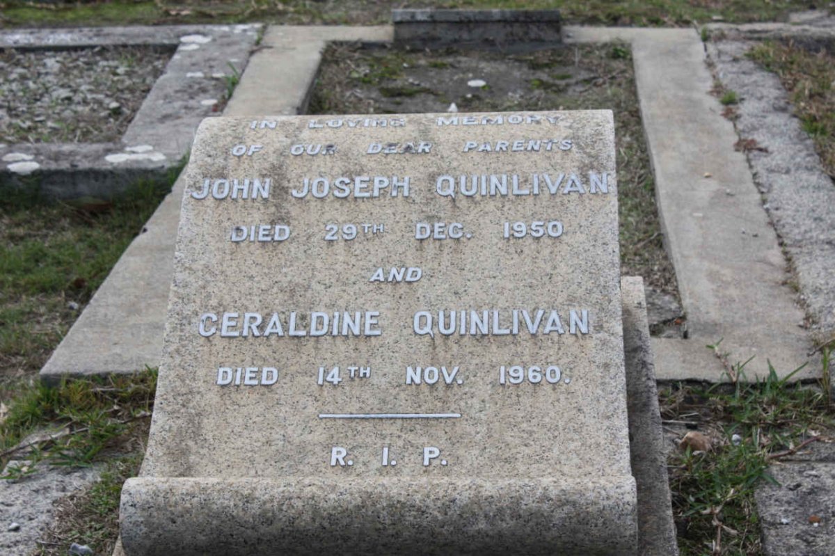 QUINLIVAN John Joseph -1950 &amp; Geraldine -1960