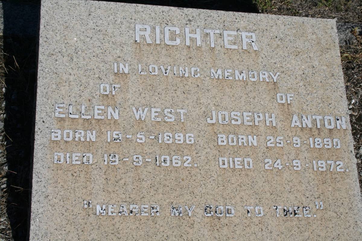 RICHTER Joseph Anton 1890-1972 &amp; Ellen WEST 1896-1962