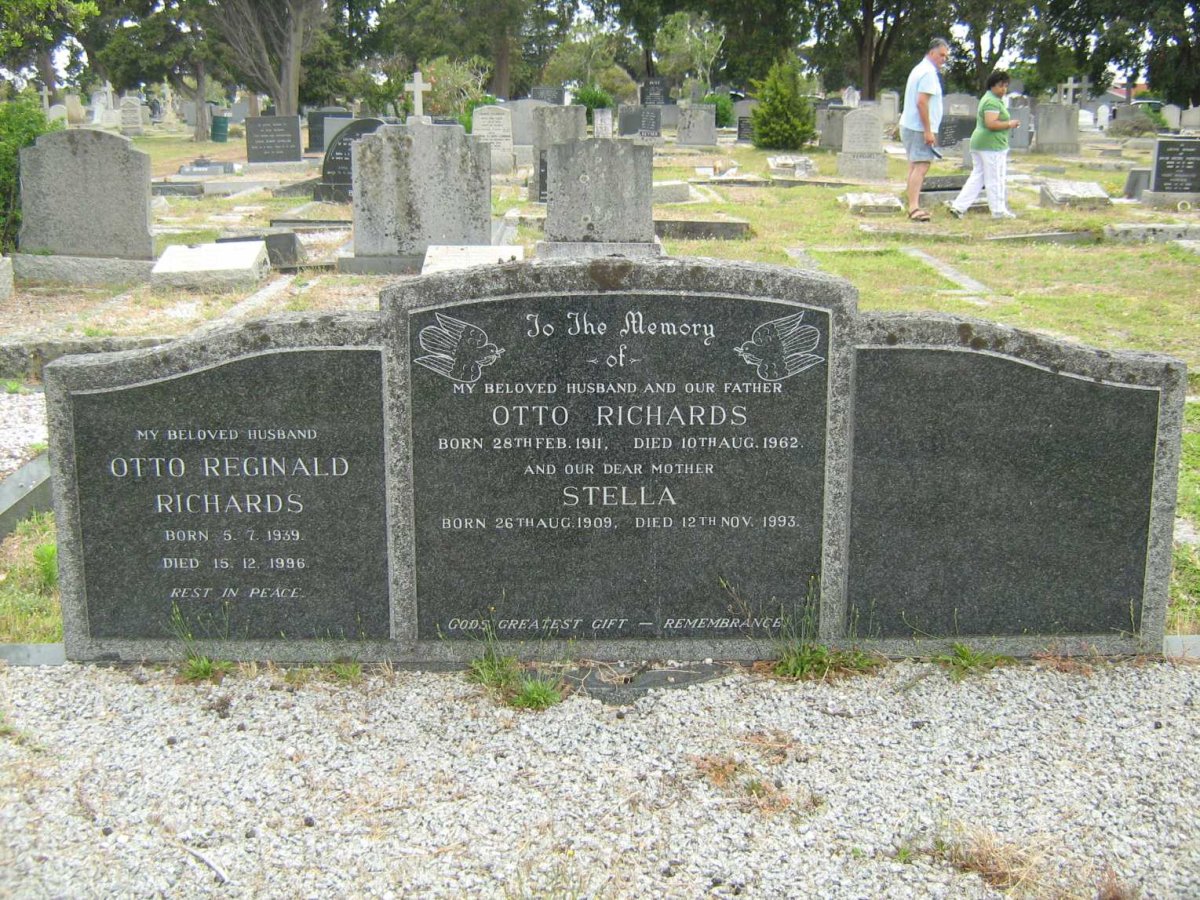 RICHARDS Otto 1911-1962 &amp; Stella 1909-1993 :: RICHARDS Otto Reginald 1939-1996